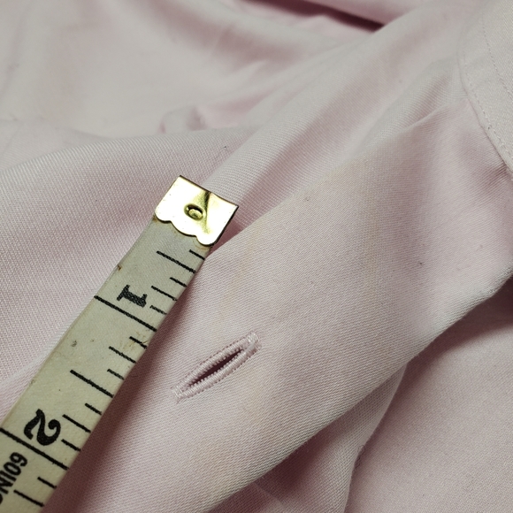Geoffrey Beene Pink Sateen Blouse Button Down Dress Shirt - Picture 12 of 13